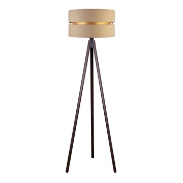 Duolla - Stojacia lampa DUO 1xE27/60W/230V pr. 44 cm béžová/wenge