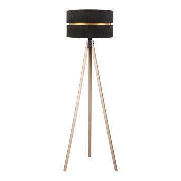 Duolla - Stojacia lampa DUO 1xE27/60W/230V pr. 44 cm čierna/béžová
