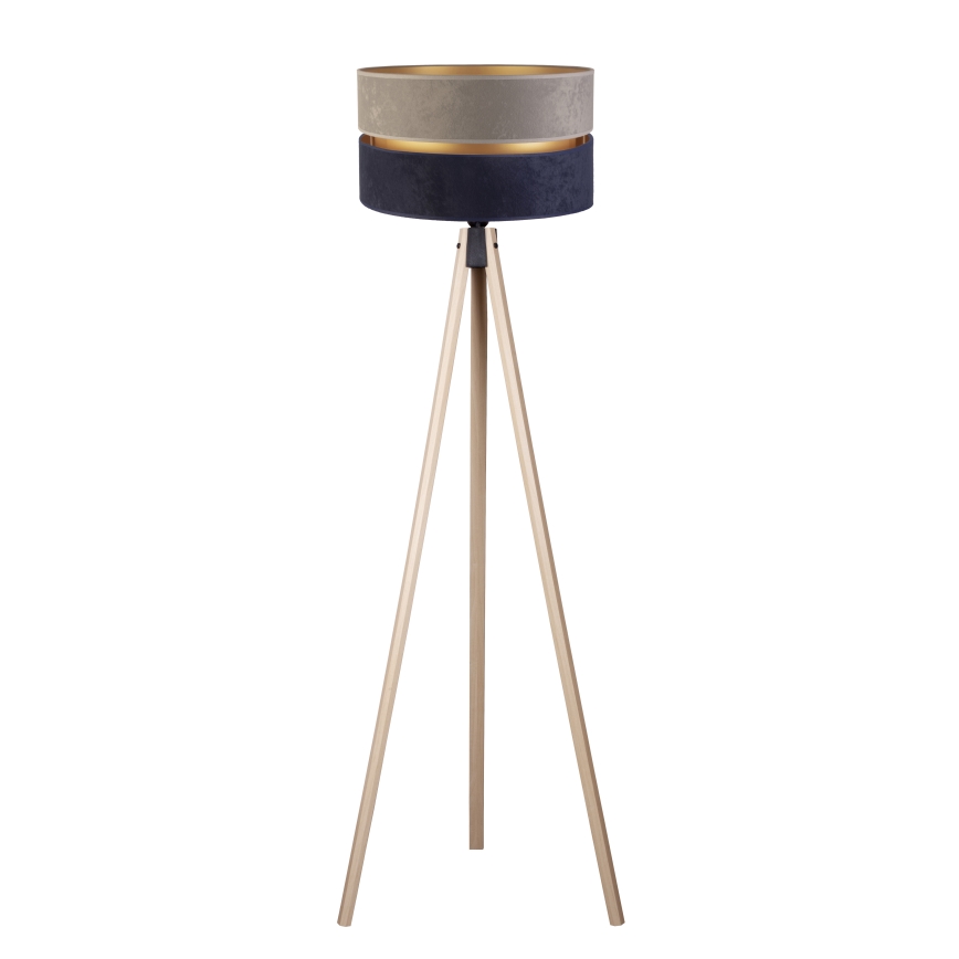 Duolla - Stojacia lampa DUO 1xE27/60W/230V pr. 44 cm šedá/modrá/béžová