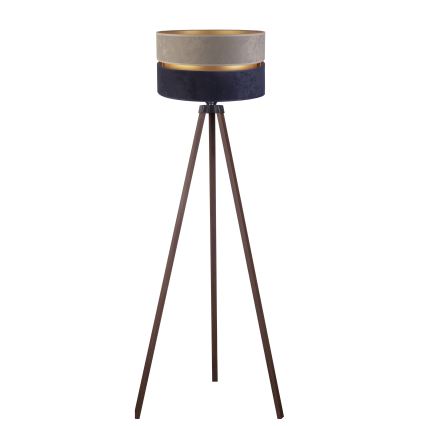 Duolla - Stojacia lampa DUO 1xE27/60W/230V pr. 44 cm šedá/modrá/hnedá