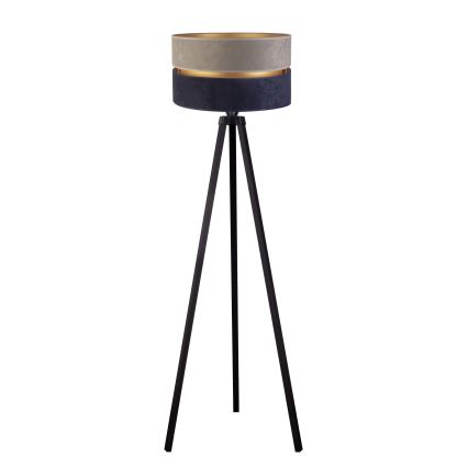Duolla - Stojacia lampa DUO 1xE27/60W/230V pr. 44 cm šedá/modrá/wenge