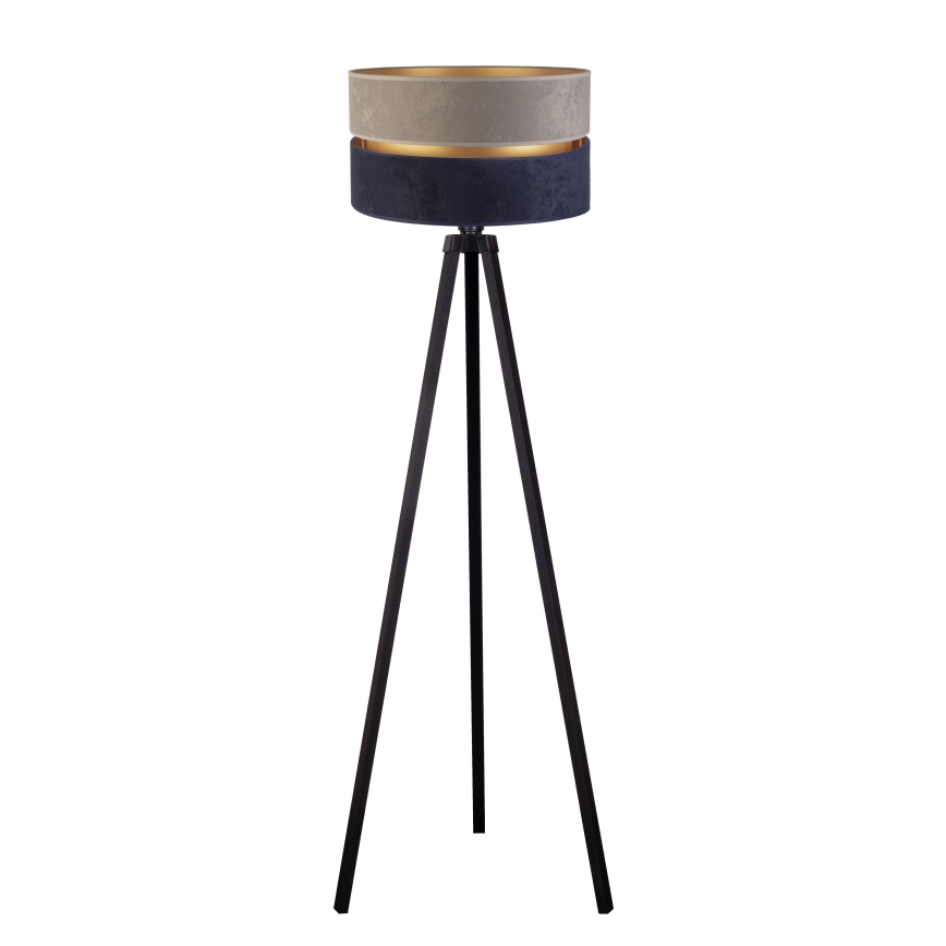 Duolla - Stojacia lampa DUO 1xE27/60W/230V pr. 44 cm šedá/modrá/wenge