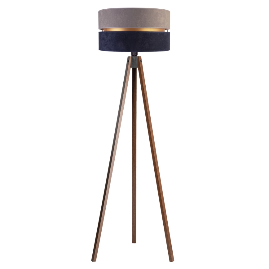 Duolla - Stojacia lampa DUO 1xE27/60W/230V pr. 44 cm šedá/modrá/wenge