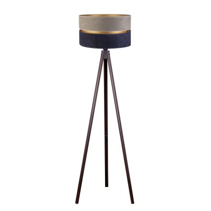 Duolla - Stojacia lampa DUO 1xE27/60W/230V pr. 44 cm šedá/modrá/wenge