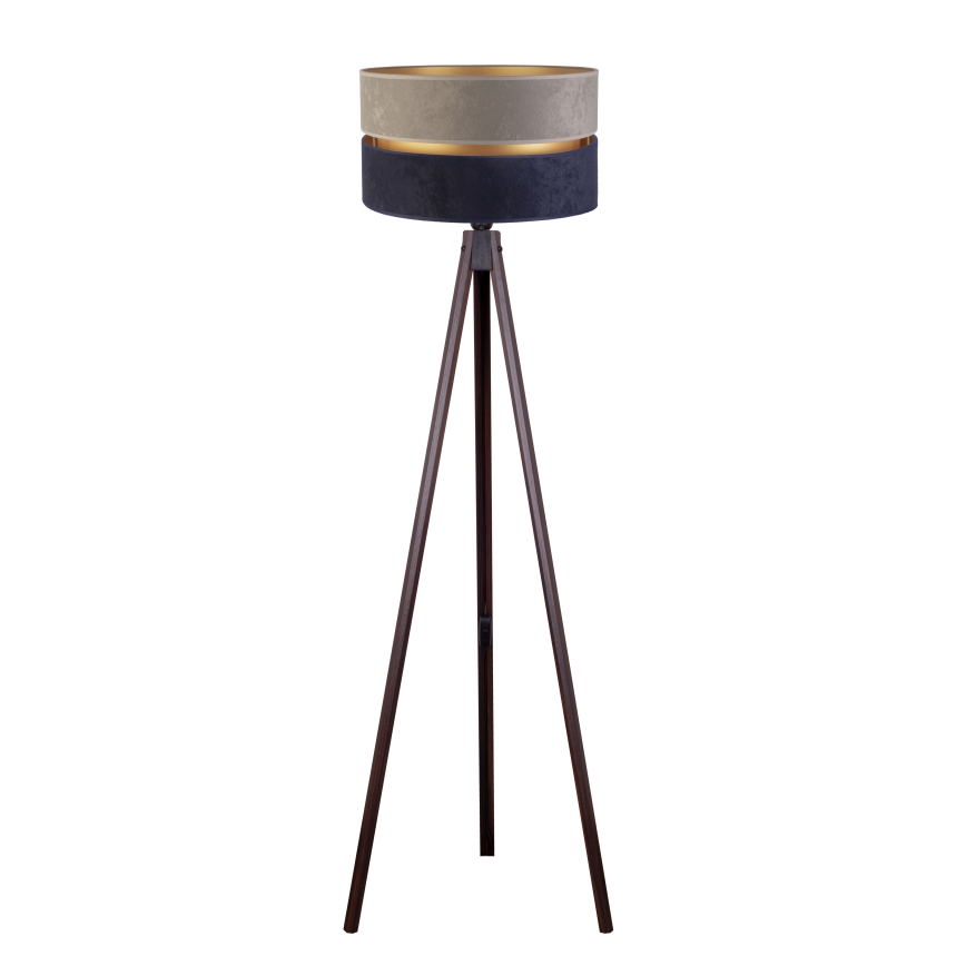 Duolla - Stojacia lampa DUO 1xE27/60W/230V pr. 44 cm šedá/modrá/wenge