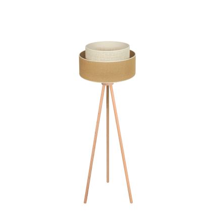 Duolla - Stojacia lampa YUTE BOHO 1xE27/15W/230V pr. 45 cm hnedá/krémová