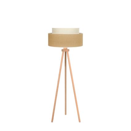 Duolla - Stojacia lampa YUTE BOHO 1xE27/15W/230V pr. 45 cm hnedá/krémová