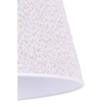 Duolla - Stolná lampa BOUCLE 1xE27/15W/230V pr. 28 cm biela/drevo