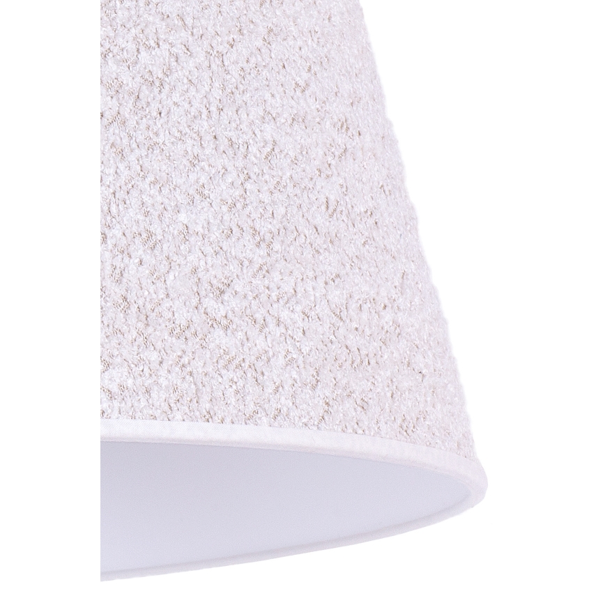 Duolla - Stolná lampa BOUCLE 1xE27/15W/230V pr. 28 cm biela/drevo