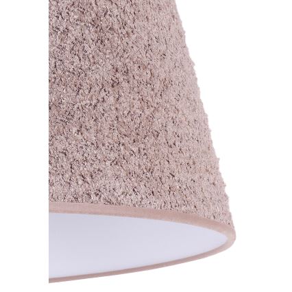 Duolla - Stolná lampa BOUCLE 1xE27/15W/230V pr. 28 cm hnedá/drevo