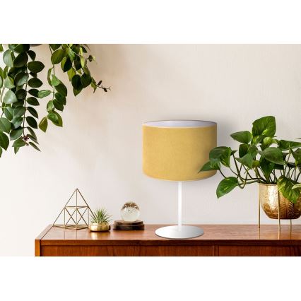 Duolla - Stolná lampa BRISTOL 1xE14/15W/230V pr. 17,5 cm žltá/biela