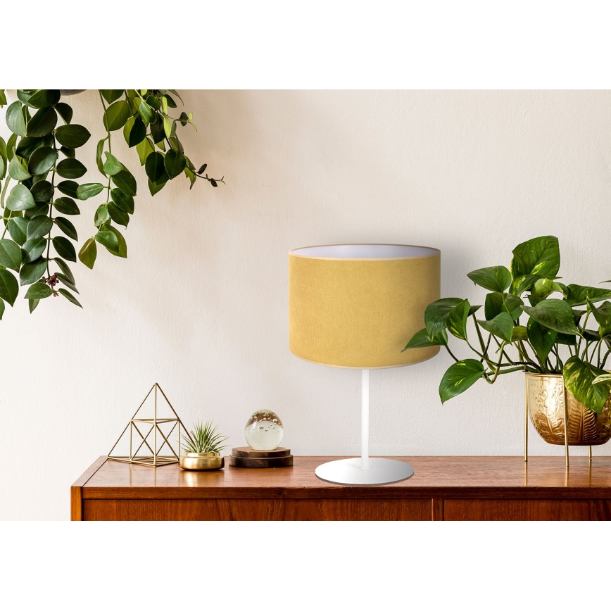 Duolla - Stolná lampa BRISTOL 1xE14/15W/230V pr. 17,5 cm žltá/biela