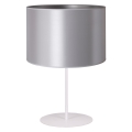 Duolla - Stolná lampa CANNES 1xE14/15W/230V 20 cm strieborná/biela