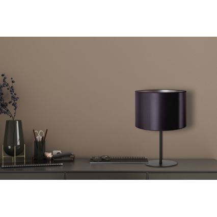 Duolla - Stolná lampa CANNES 1xE14/15W/230V pr. 20 cm čierna/strieborná