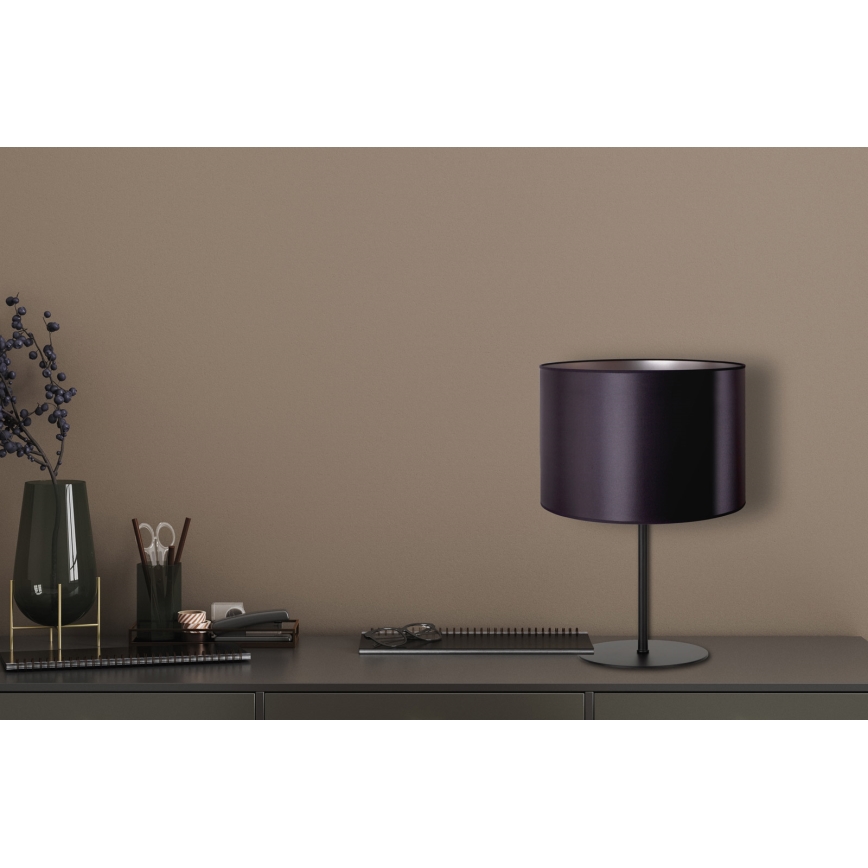 Duolla - Stolná lampa CANNES 1xE14/15W/230V pr. 20 cm čierna/strieborná