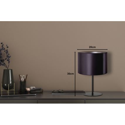 Duolla - Stolná lampa CANNES 1xE14/15W/230V pr. 20 cm čierna/strieborná