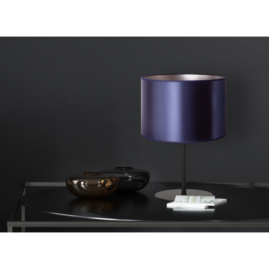 Duolla - Stolná lampa CANNES 1xE14/15W/230V pr. 20 cm modrá/strieborná/čierna