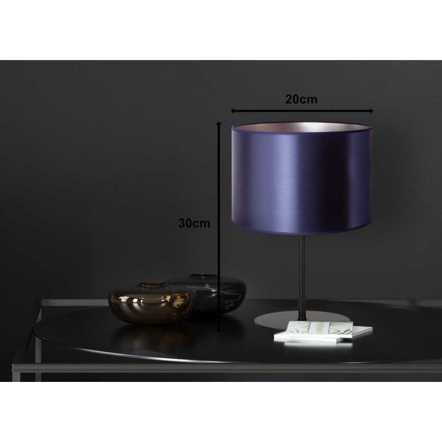 Duolla - Stolná lampa CANNES 1xE14/15W/230V pr. 20 cm modrá/strieborná/čierna