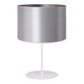 Duolla - Stolná lampa CANNES 1xE14/15W/230V pr. 20 cm strieborná/biela