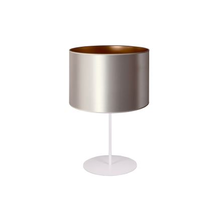 Duolla - Stolná lampa CANNES 1xE14/15W/230V pr. 20 cm strieborná/medená/biela
