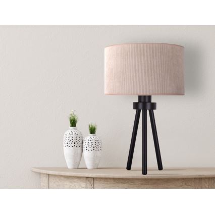 Duolla - Stolná lampa LYON 1xE27/15W/230V pr. 30 cm béžová
