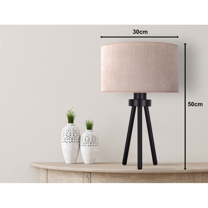 Duolla - Stolná lampa LYON 1xE27/15W/230V pr. 30 cm béžová