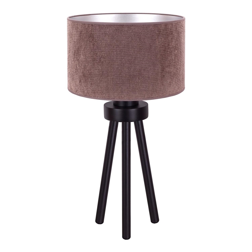 Duolla - Stolná lampa LYON 1xE27/15W/230V pr. 30 cm hnedá
