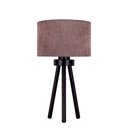 Duolla - Stolná lampa LYON 1xE27/15W/230V pr. 30 cm hnedá