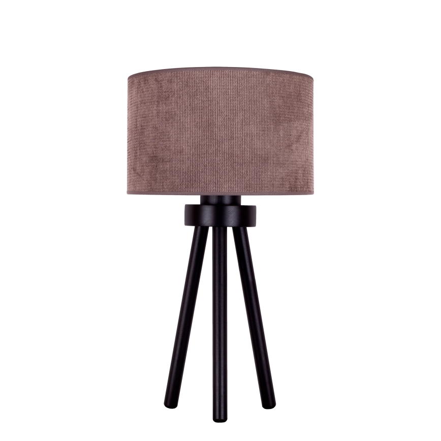 Duolla - Stolná lampa LYON 1xE27/15W/230V pr. 30 cm hnedá