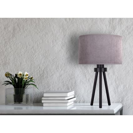 Duolla - Stolná lampa LYON 1xE27/15W/230V pr. 30 cm šedá