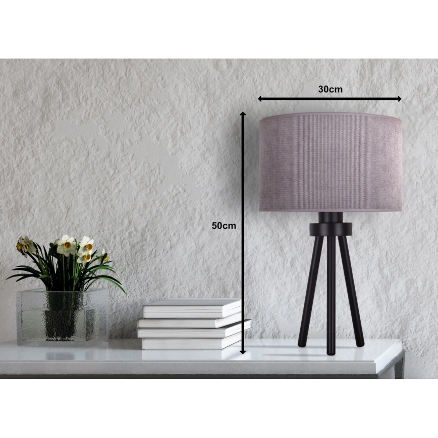 Duolla - Stolná lampa LYON 1xE27/15W/230V pr. 30 cm šedá