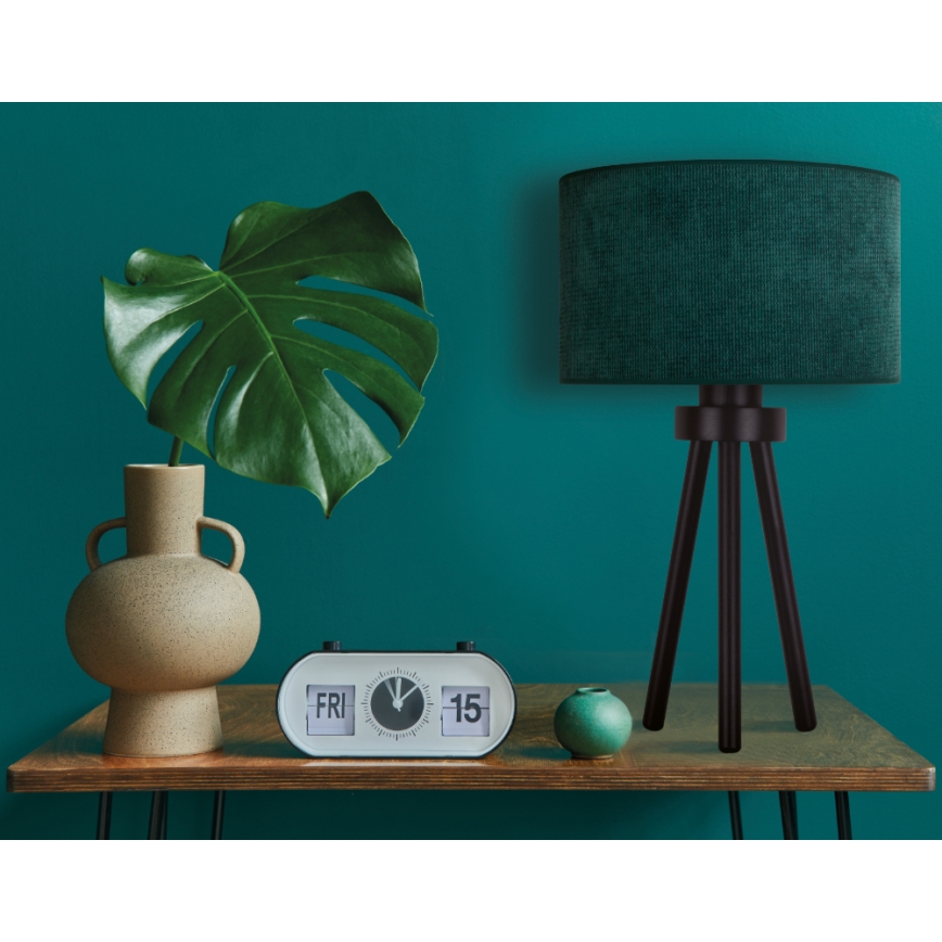 Duolla - Stolná lampa LYON 1xE27/15W/230V pr. 30 cm zelená
