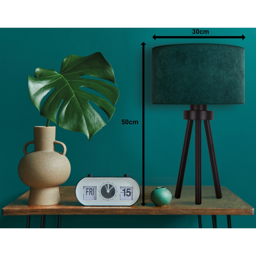 Duolla - Stolná lampa LYON 1xE27/15W/230V pr. 30 cm zelená