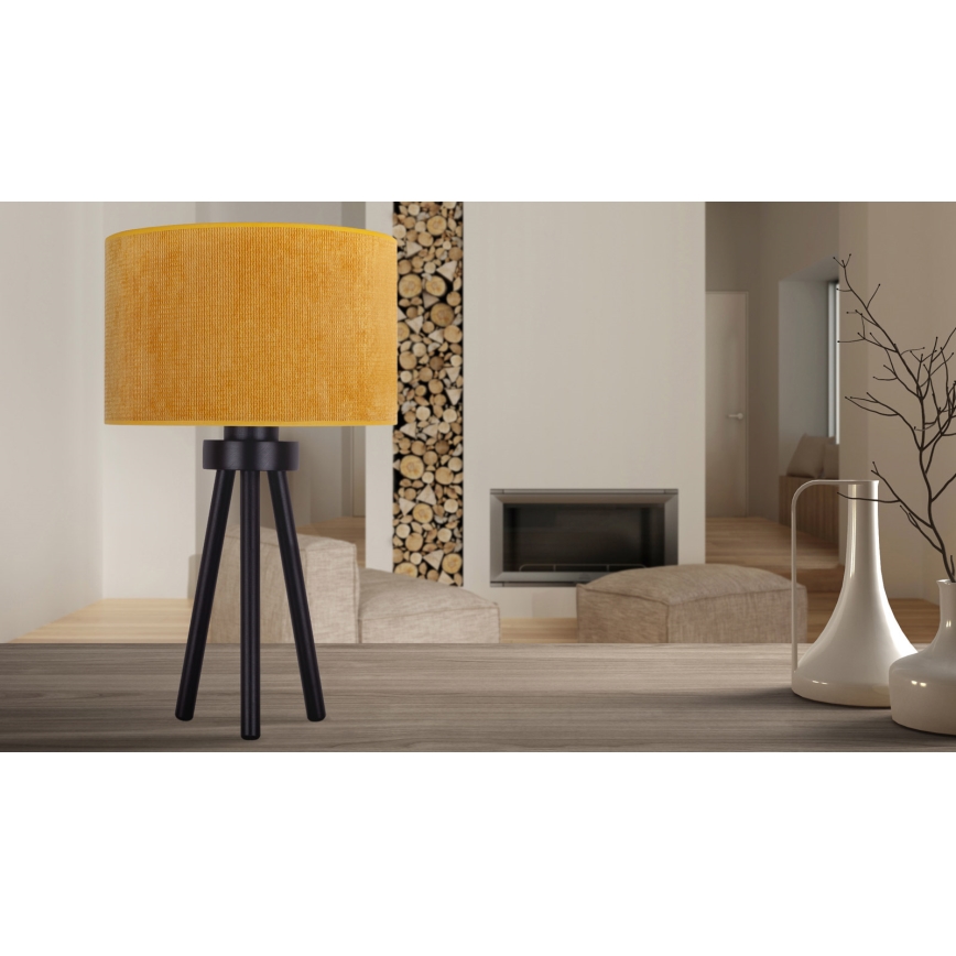Duolla - Stolná lampa LYON 1xE27/15W/230V pr. 30 cm žltá
