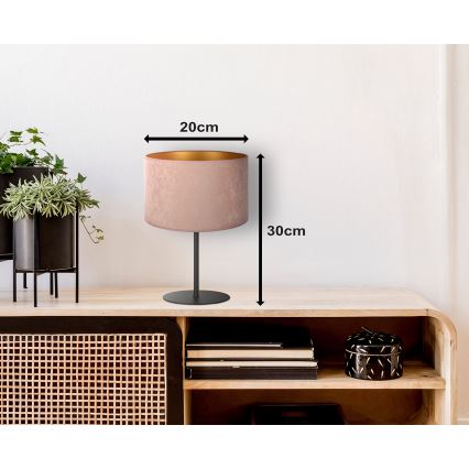 Duolla - Stolná lampa ROLLER 1xE14/15W/230V pr. 20 cm béžová/zlatá
