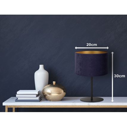 Duolla - Stolná lampa ROLLER 1xE14/15W/230V pr. 20 cm modrá/zlatá