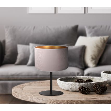 Duolla - Stolná lampa ROLLER 1xE14/15W/230V pr. 20 cm šedá/zlatá