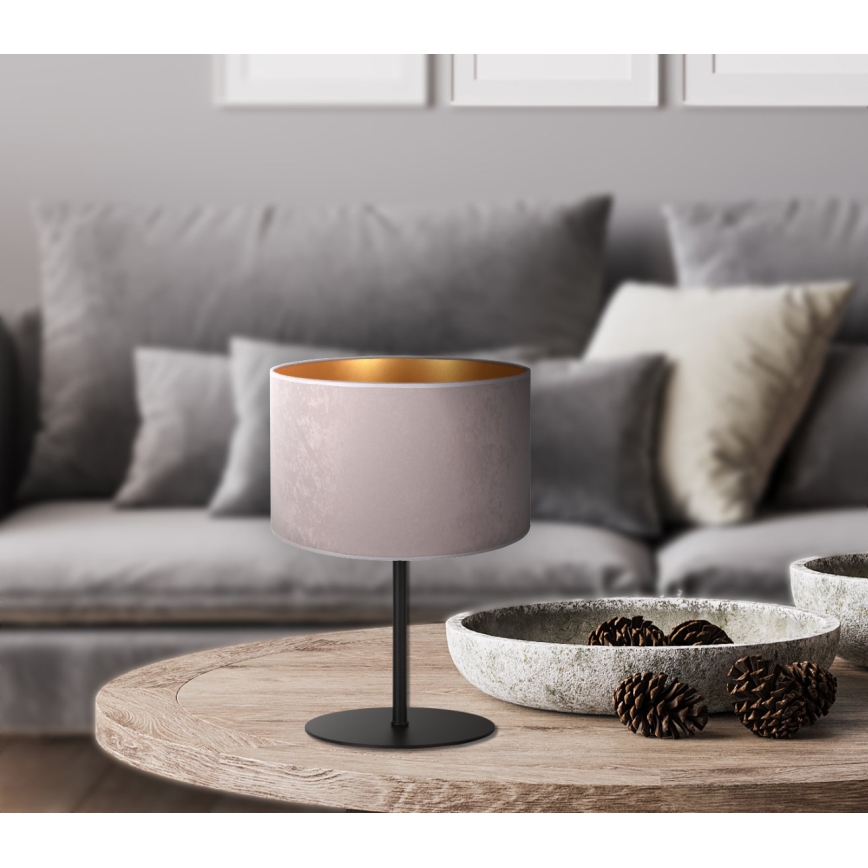 Duolla - Stolná lampa ROLLER 1xE14/15W/230V pr. 20 cm šedá/zlatá