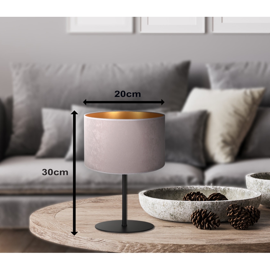 Duolla - Stolná lampa ROLLER 1xE14/15W/230V pr. 20 cm šedá/zlatá