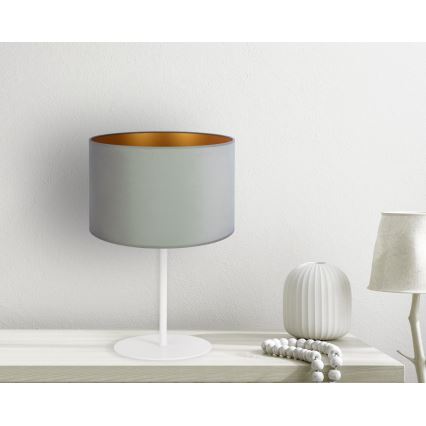 Duolla - Stolná lampa ROLLER 1xE14/15W/230V svetlo pr. 20 cm zelená/zlatá