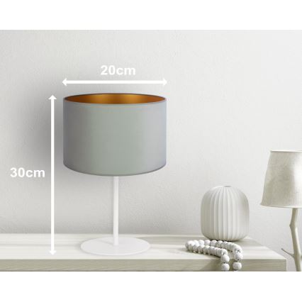 Duolla - Stolná lampa ROLLER 1xE14/15W/230V svetlo pr. 20 cm zelená/zlatá