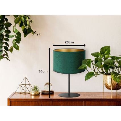 Duolla - Stolná lampa ROLLER 1xE14/15W/230V tmavo pr. 20 cm zelená/zlatá
