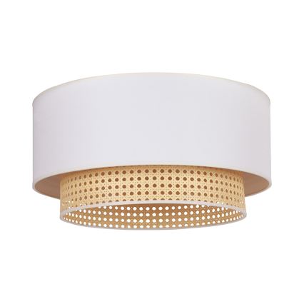 Duolla - Stropné svietidlo BOHO 3xE27/15W/230V pr. 60 cm krémová/ratan