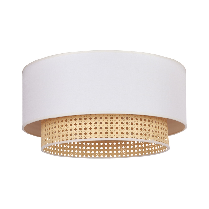 Duolla - Stropné svietidlo BOHO 3xE27/15W/230V pr. 60 cm krémová/ratan
