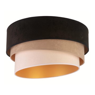 Duolla - Stropné svietidlo DEVON 1xE27/40W/230V pr. 45 cm čierna/béžová