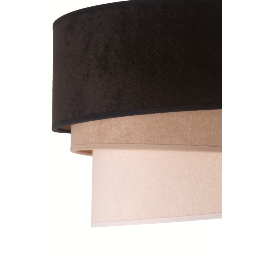 Duolla - Stropné svietidlo DEVON 1xE27/40W/230V pr. 45 cm čierna/béžová