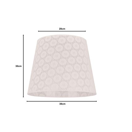Duolla - Tienidlo k stojací lampě CLASSIC L E27 pr. 38 cm biela