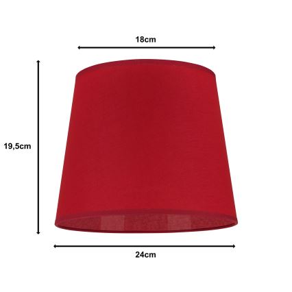 Duolla - Tienidlo k stolnej lampe CLASSIC M E27 pr. 24 cm červená