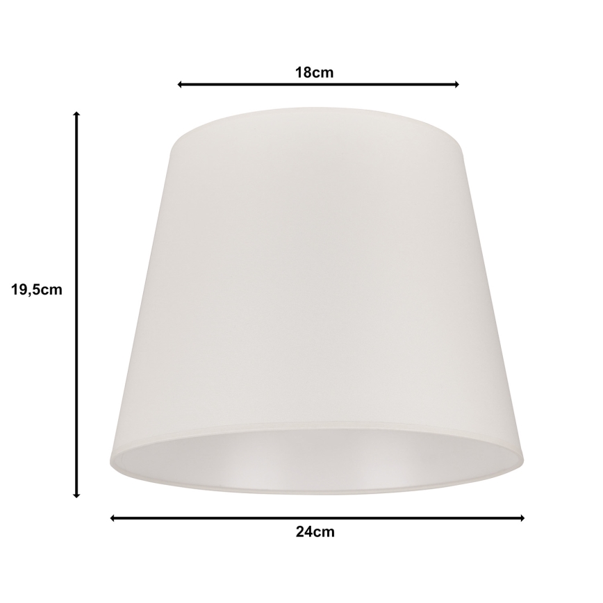 Duolla - Tienidlo k stolnej lampe CLASSIC M E27 pr. 24 cm krémová