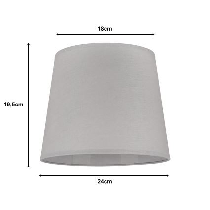 Duolla - Tienidlo k stolnej lampe CLASSIC M E27 pr. 24 cm šedá